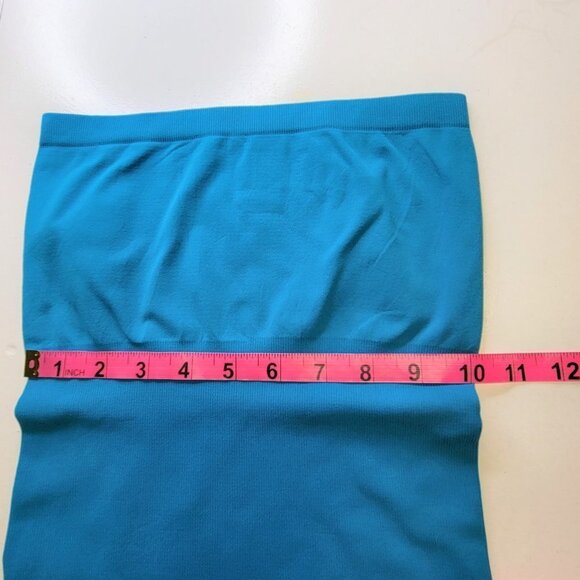 BLUE Strapless Top Stretch Solid Tank Top One Size - Picture 4 of 6